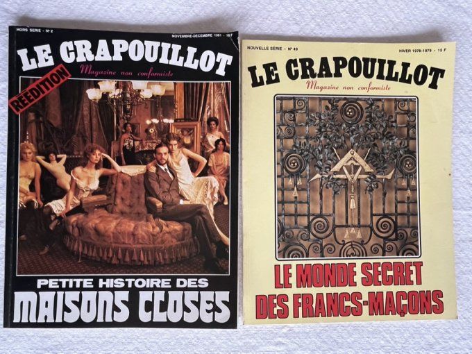 Lot de 5 revues Le Crapouillot, Magazine non conformiste, vintage