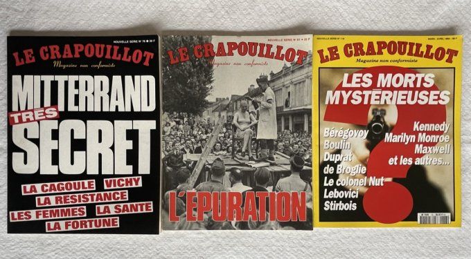 Lot de 5 revues Le Crapouillot, Magazine non conformiste, vintage