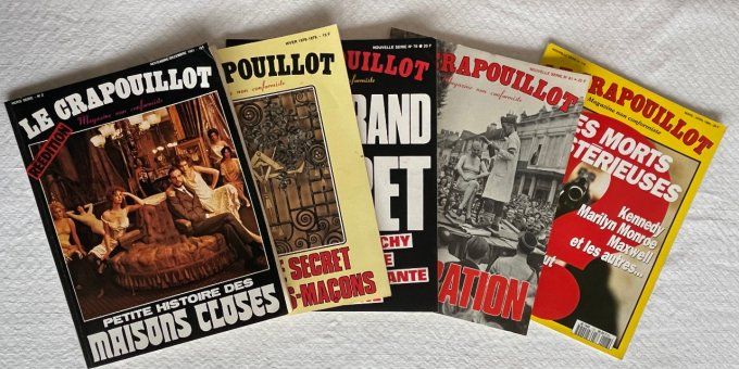 Lot de 5 revues Le Crapouillot, Magazine non conformiste, vintage