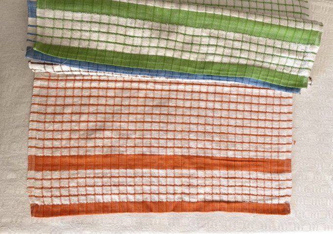 Lot de 6 essuie mains vintage, Neufs