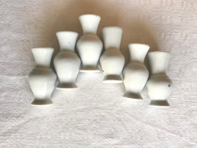 Lot de 6 petits vases, soliflores Pierrot, vintage