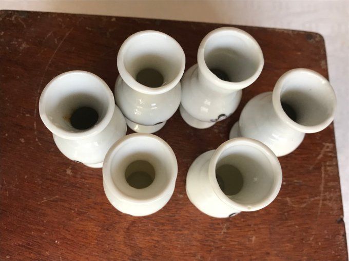 Lot de 6 petits vases, soliflores Pierrot, vintage