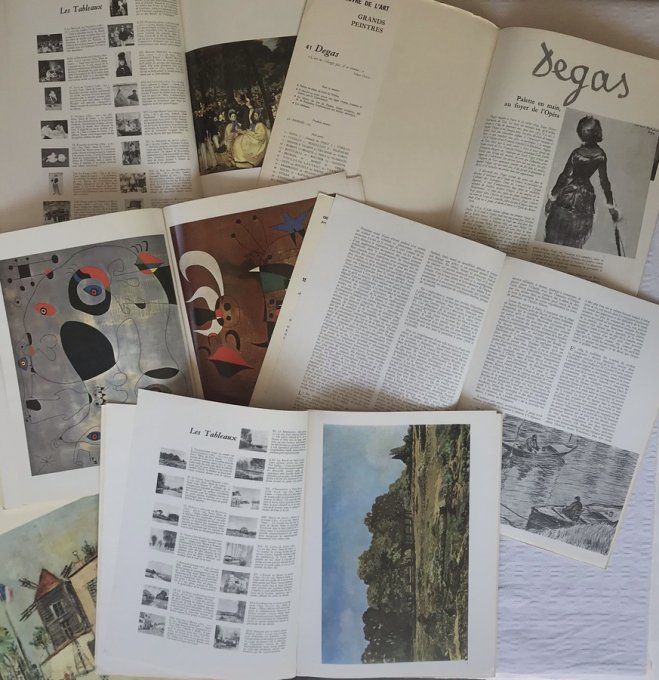 Lot de 9 fascicules vintage Chefs-d’œuvre de l’art Grands peintres