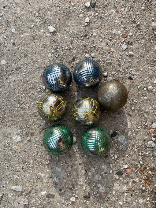 Lot de boules de pétanque Obut pour doublette, 3 paires + 1 boule seule