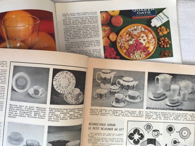 Lot de Magazines de recettes,  La cuisine de A à Z et 1000 Menus, Vintage