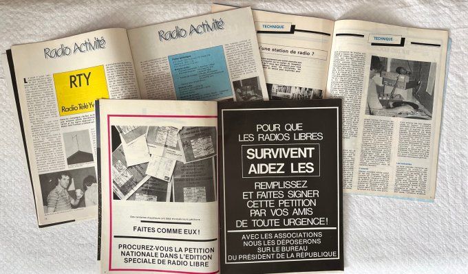 Lot des 3 Premiers Numéros de la Revue Radio Libre et privée, N° 1, 2 et 3 de 1981