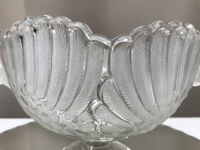 Magnifique coupe sur pied,  Cygnes en cristal Walther Glass Mikasa, vintage