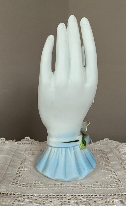 Main baguier / petit vase en biscuit, Vintage