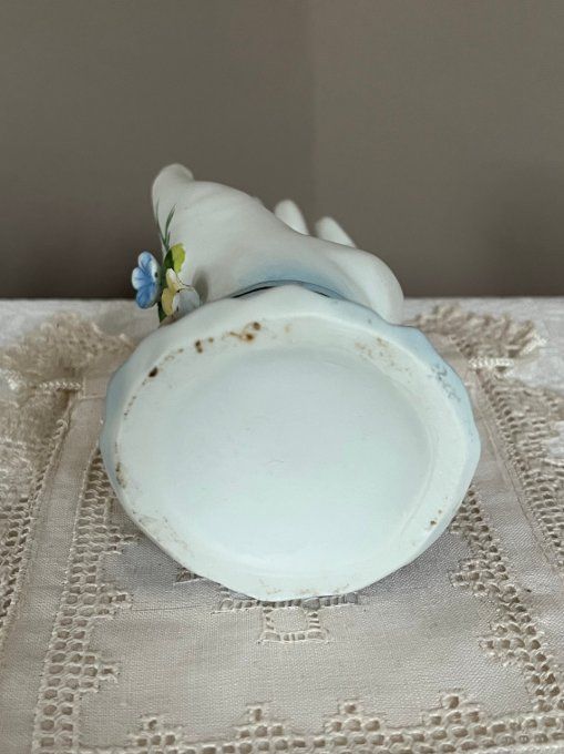 Main baguier / petit vase en biscuit, Vintage