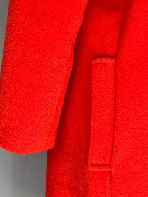 Manteau fait main vintage, orange