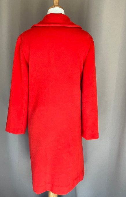 Manteau fait main vintage, orange