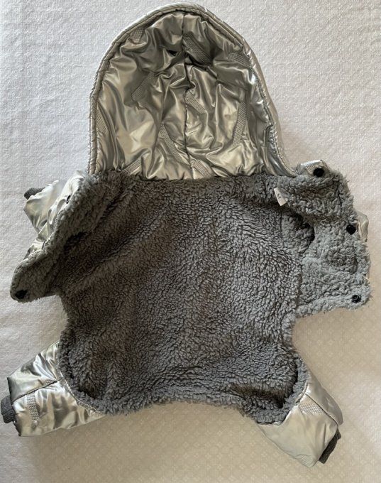 Manteau pour chien argenté, Dadagou, Taille M, Neuf
