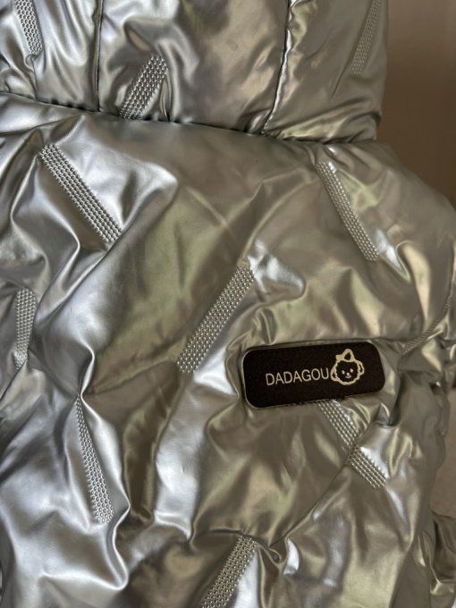 Manteau pour chien argenté, Dadagou, Taille M, Neuf
