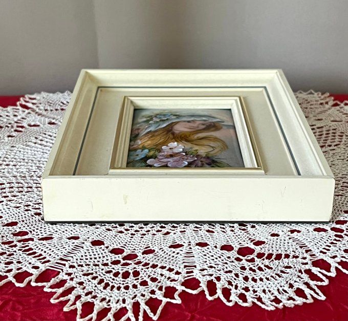 Mini Tableau Émail de Limoges signé par l'artiste J. Granger et daté de 1986