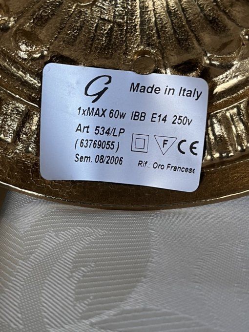 Paire de Lampes de Chevet "Oro Francese" - Design Italien, Style Boudoir Chic