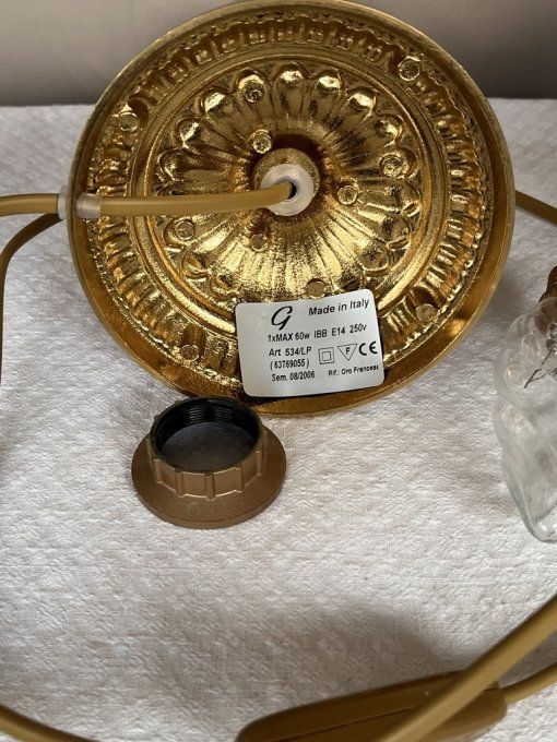 Paire de Lampes de Chevet "Oro Francese" - Design Italien, Style Boudoir Chic