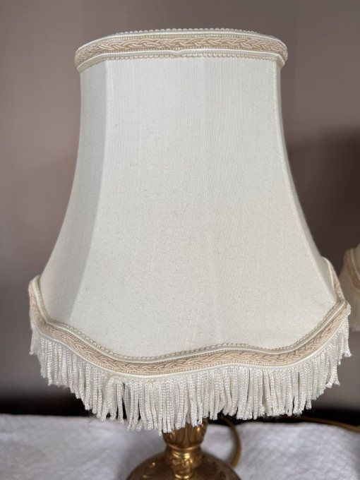 Paire de Lampes de Chevet "Oro Francese" - Design Italien, Style Boudoir Chic