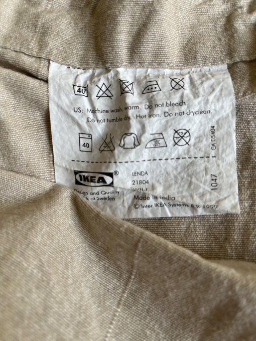 Paire de rideaux beige, en coton, modèle Lenda d'Ikéa