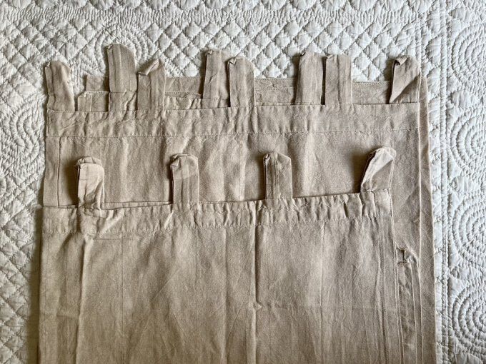 Paire de rideaux beige, en coton, modèle Lenda d'Ikéa