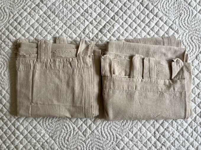 Paire de rideaux beige, en coton, modèle Lenda d'Ikéa