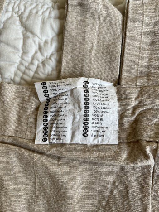 Paire de rideaux beige, en coton, modèle Lenda d'Ikéa