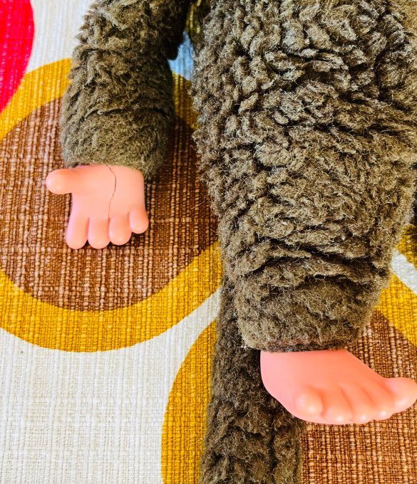 Peluche vintage Kiki le vrai aux yeux bleus - 26 cm - Années 80
