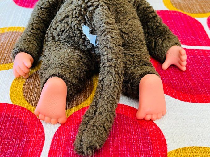 Peluche vintage Kiki le vrai aux yeux bleus - 26 cm - Années 80