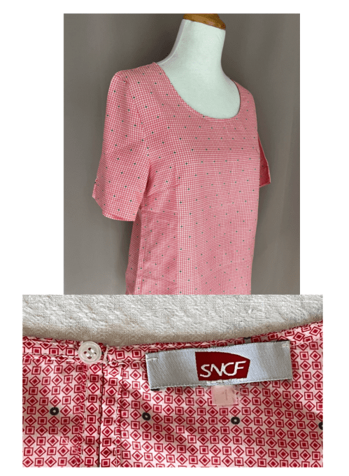 Pep's & Ferroviaire — Blouse vintage style SNCF rose rétro T1