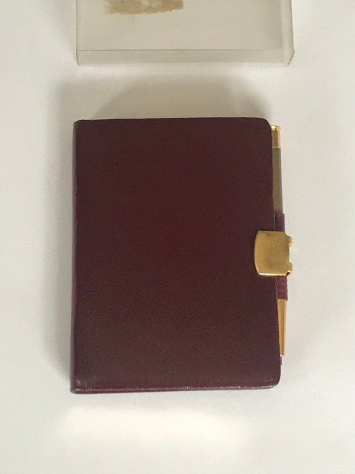 Petit carnet de note, Agenda 1988, en cuir, Neuf