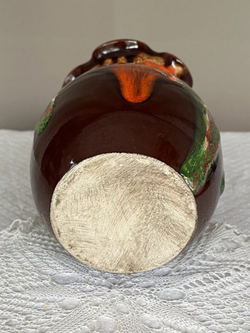 Petit vase Vallauris vintage - Décor de coulées Pop - Années 60/70