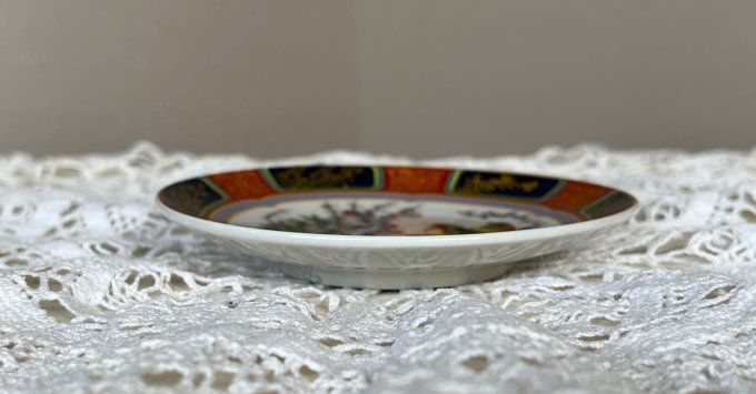 Petite assiette décorative asiatique – Oiseaux du paradis – Reproduction chinoise d’après Noritake
