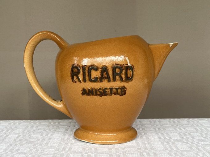 Pichet Ricard Anisette des ateliers de céramique Ricard, estampillé, Vintage, et 2 verres