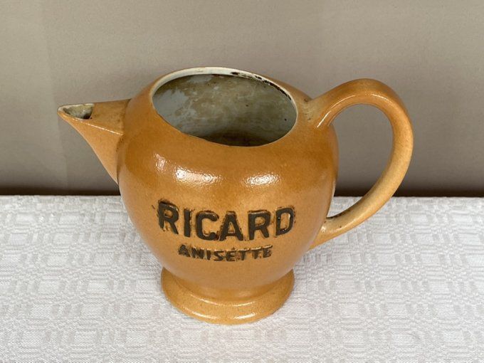 Pichet Ricard Anisette des ateliers de céramique Ricard, estampillé, Vintage, et 2 verres