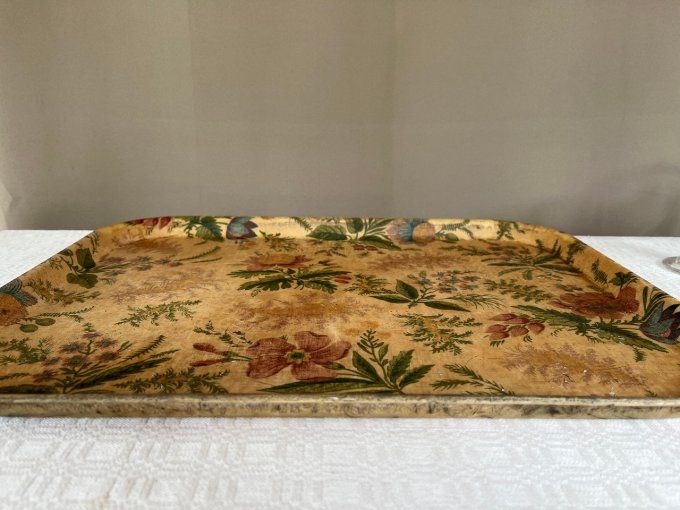 Plateau vintage en fibre de verre, Gros Roman Wesserling