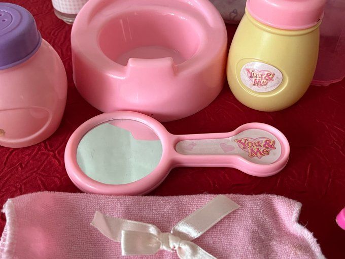 Pochette vintage "YOU & ME" – Coffret de Soins et Bébé – Jouet Années 80/90