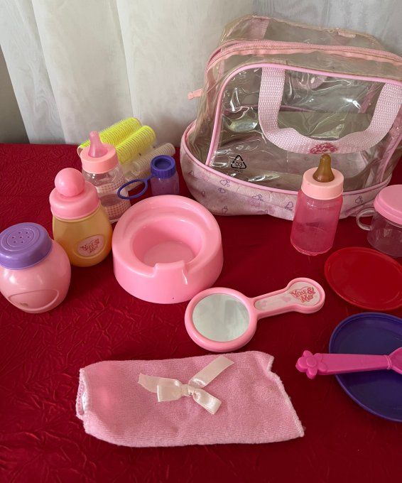 Pochette vintage "YOU & ME" – Coffret de Soins et Bébé – Jouet Années 80/90