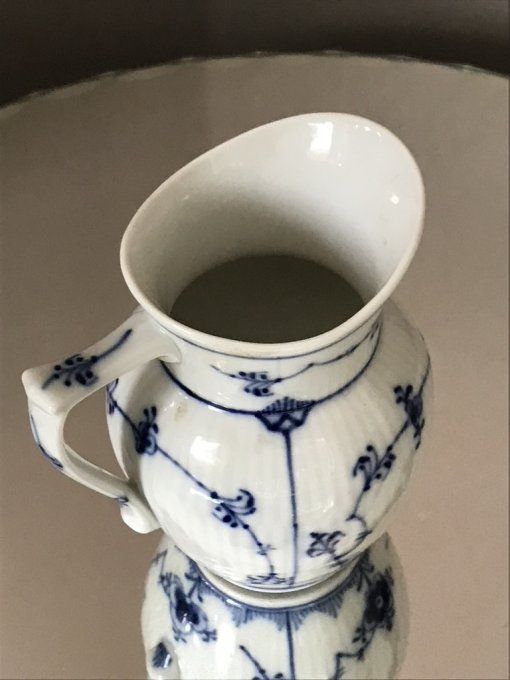 Pot à lait / à crème, Demi-dentelle cannelée bleue, Royal Copenhagen