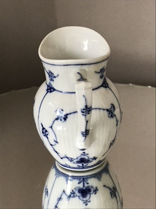 Pot à lait / à crème, Demi-dentelle cannelée bleue, Royal Copenhagen