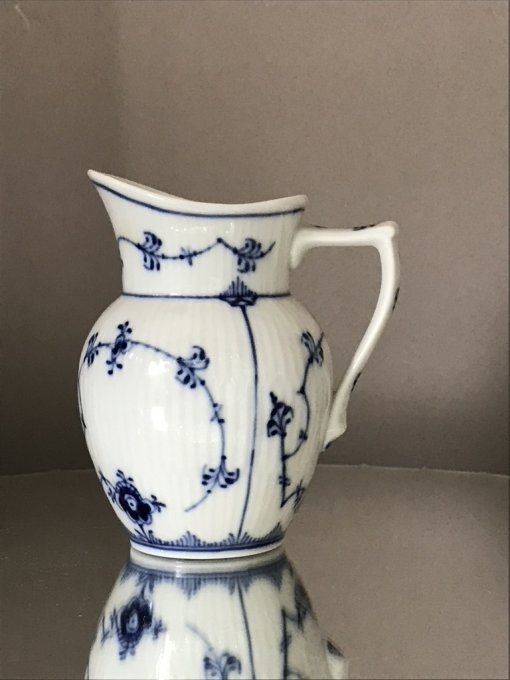 Pot à lait / à crème, Demi-dentelle cannelée bleue, Royal Copenhagen