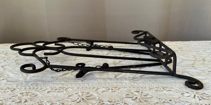 Pupitre repose-livre pliable en fer forgé, porte-recette vintage