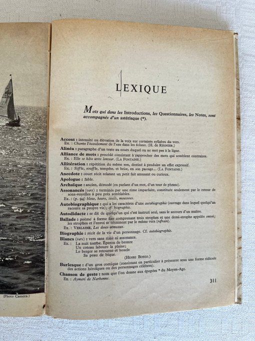 Rare ! Ancien manuel scolaire "Vers et prose" – Classe de 5e – Éd. Fernand Nathan – 1958