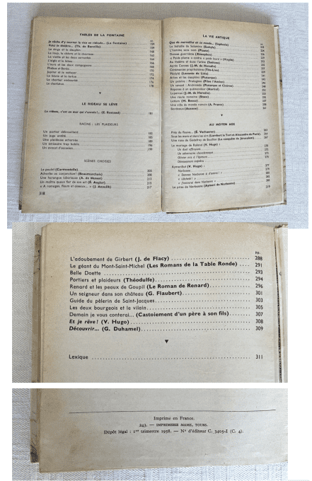 Rare ! Ancien manuel scolaire "Vers et prose" – Classe de 5e – Éd. Fernand Nathan – 1958