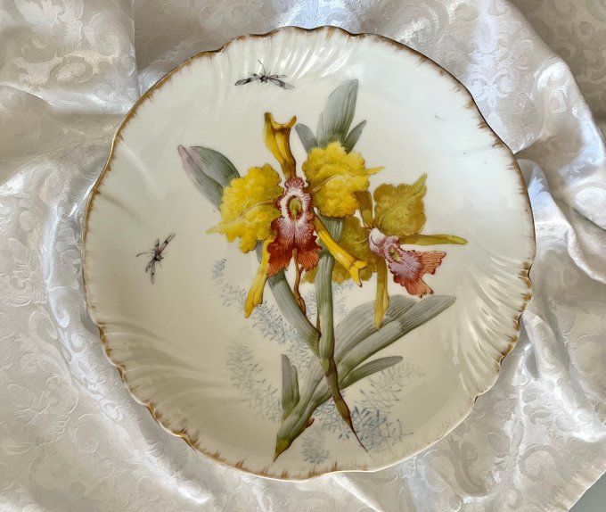 Rare ! Compotier ancien en porcelaine de Limoges - Jean Pouyat - Maison Jules Étienne Paris