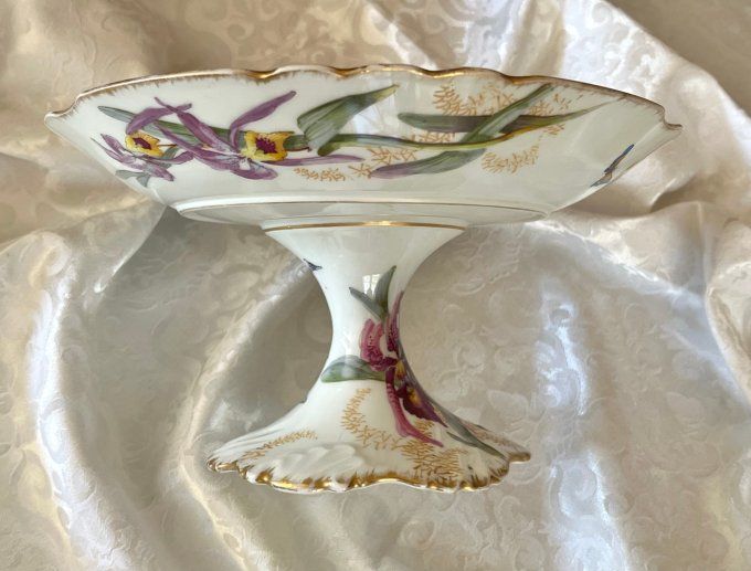 Rare ! Compotier ancien en porcelaine de Limoges - Jean Pouyat - Maison Jules Étienne Paris