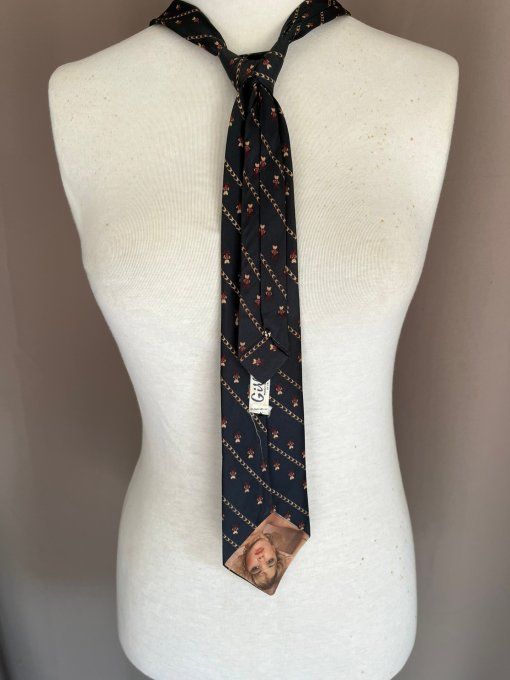 Rare ! Cravate vintage Girl's, érotique, avec photo de femme nue dedans