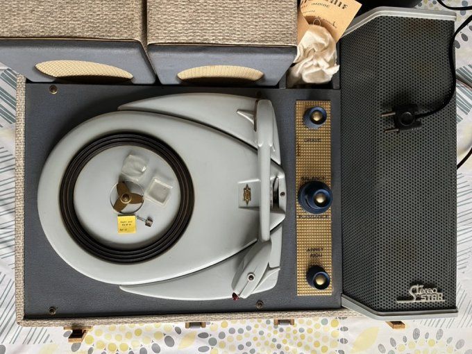 Rare Électrophone / Tourne-Disque Valise Vintage STEREO STAR (Années 50/60)
