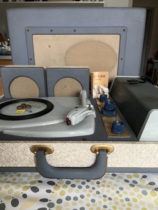 Rare Électrophone / Tourne-Disque Valise Vintage STEREO STAR (Années 50/60)