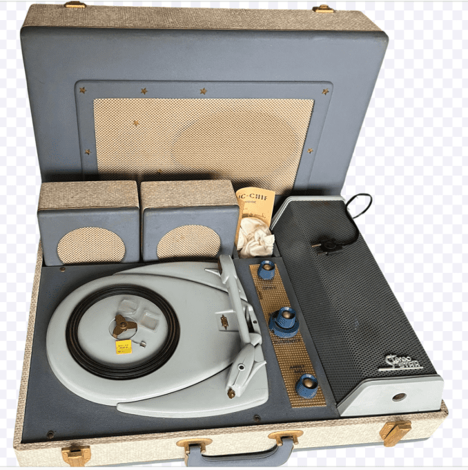 Rare Électrophone / Tourne-Disque Valise Vintage STEREO STAR (Années 50/60)