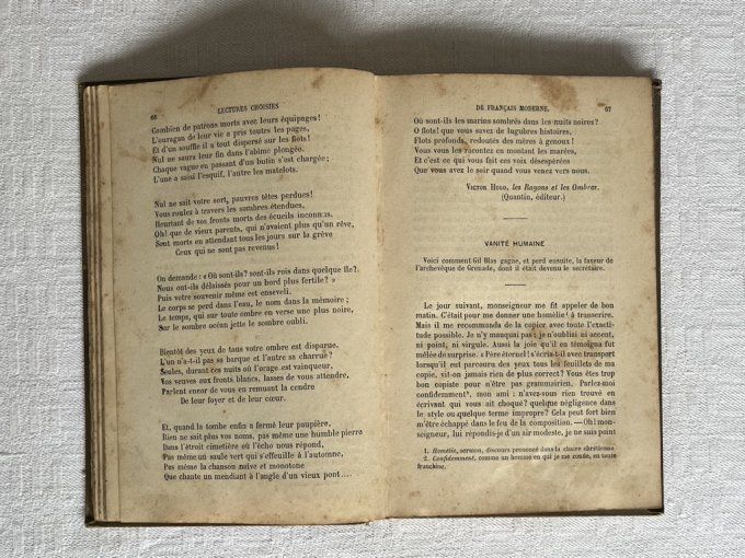 Rare ! Livre scolaire ancien, Lectures choisies de Français moderne, Charles Bigot, Hachette 1894