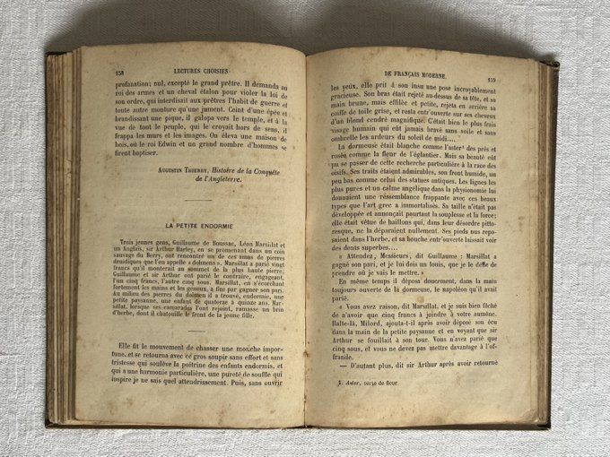 Rare ! Livre scolaire ancien, Lectures choisies de Français moderne, Charles Bigot, Hachette 1894